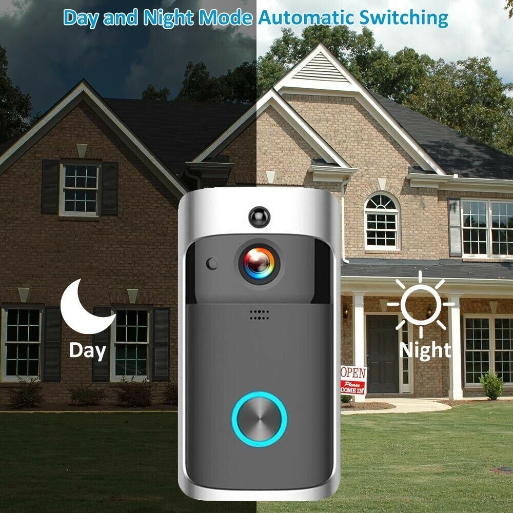 Smart Wireless WiFi Video Doorbell Phone Door Ring Intercom Security